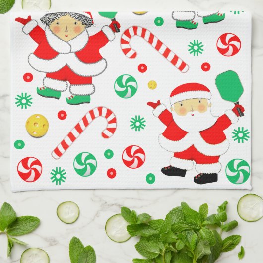 Pickleball Holiday Gift Theedoek (Gevouwen)