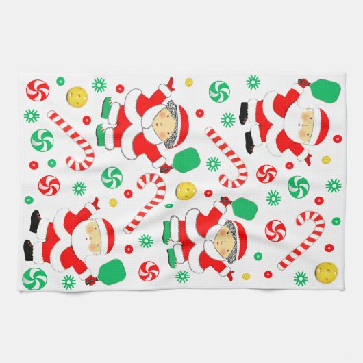 Pickleball Holiday Gift Theedoek (Horizontaal)