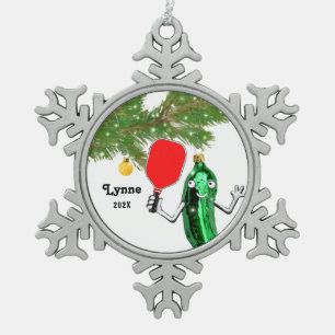 Pickleball Holiday Gift Tin Sneeuwvlok Ornament