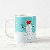 Pickleball Holiday kerst Humoureuze Snowman Mok (Links)