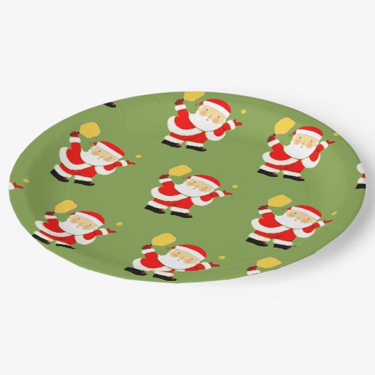 Pickleball Holiday Party Papieren Bordje (Gekanteld)