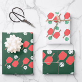 Pickleball Holiday Wrapping Paper