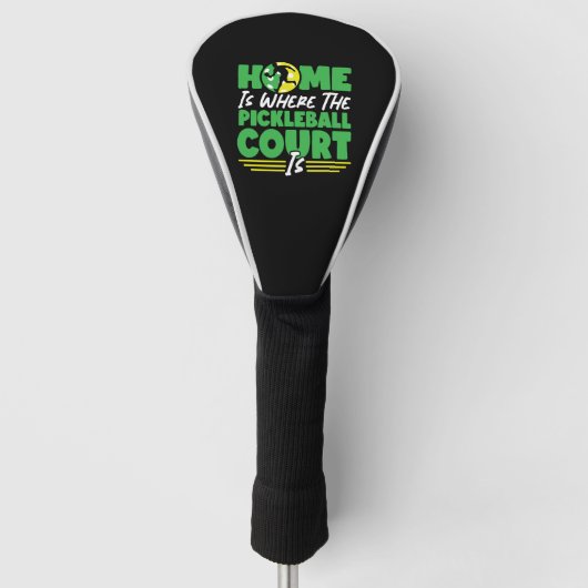 Pickleball Home is waar de Golfheadcover (Voorkant)