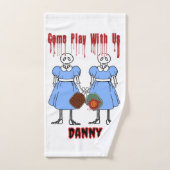 Pickleball Horror Twins Come Play with Us  Handdoek (Handdoek)
