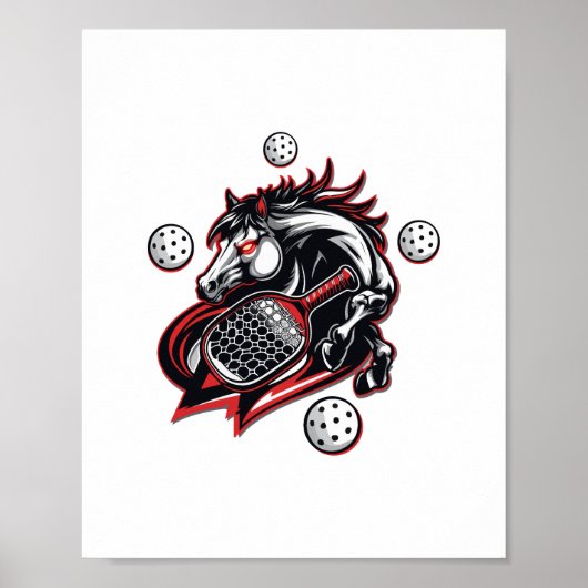 Pickleball Horse Lover Poster (Voorkant)
