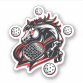 Pickleball Horse Lover Sticker (Voorkant)