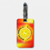 Pickleball Hot Shots 1 Afbeelding Opties Bagagelab Bagagelabel (Achterkant verticaal)