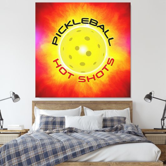 Pickleball Hot Shots 1 Canvas Afdruk (Insitu (Slaapkamer))