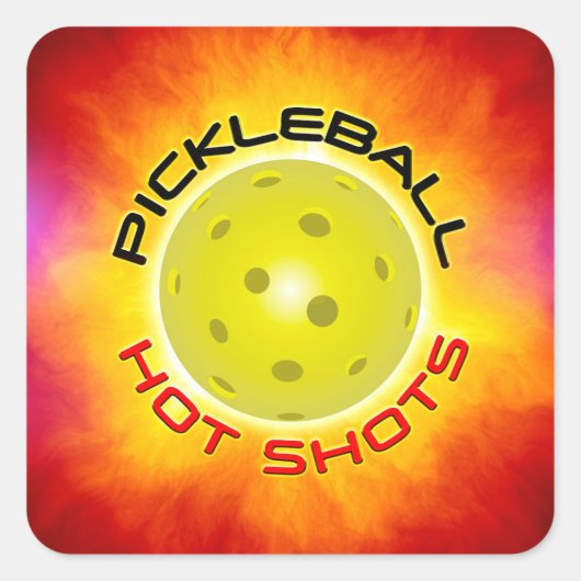 Pickleball Hot Shots 1 Sticker (Voorkant)