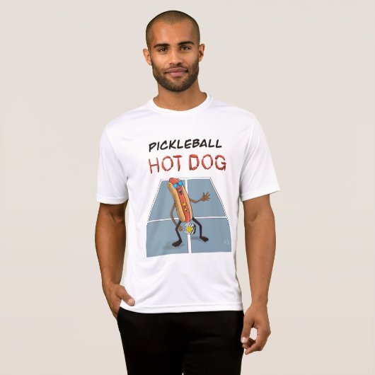 pickleball hotdog t-shirt (Voorkant volledig)