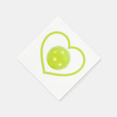 pickleball houdt van gele pickbal servet (Hoek)