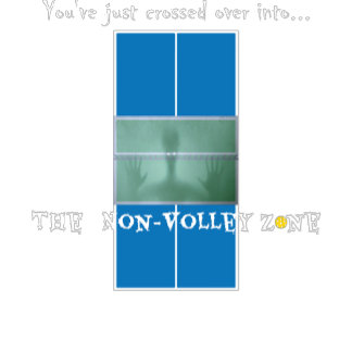 Pickleball Humor, niet-volley zone T-shirt