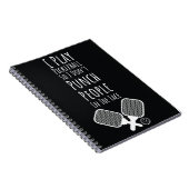 Pickleball Humor Typography Quote Notitieboek (Rechterzijde)