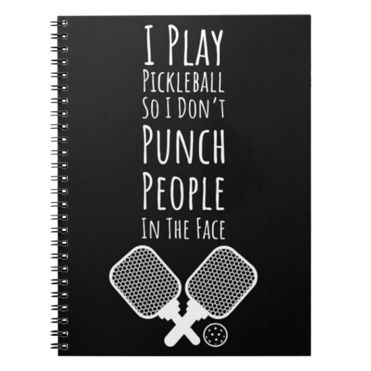 Pickleball Humor Typography Quote Notitieboek (Voorkant)
