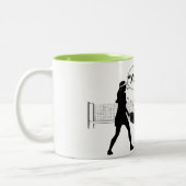 Pickleball humor: "Van jou!" Tweekleurige Koffiemok (Links)