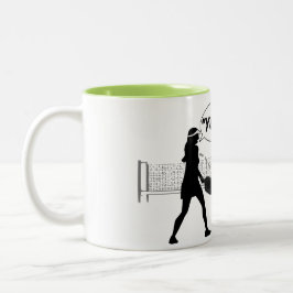 Pickleball humor: "Van jou!" Tweekleurige Koffiemok