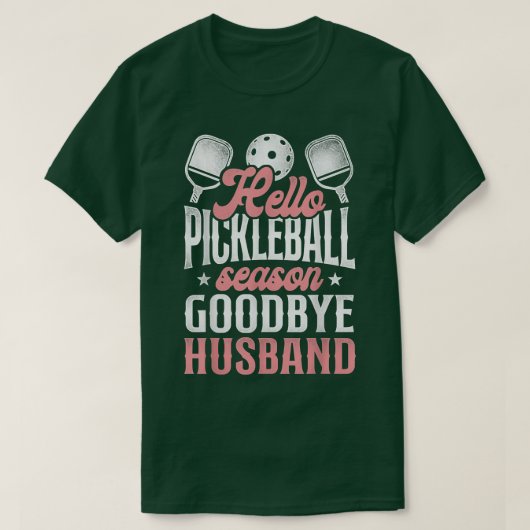 Pickleball Husband Wife Marriage Hallo Pickleball T-shirt (Design voorkant)