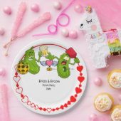 Pickleball-huwelijk  papieren bordje (Feest)