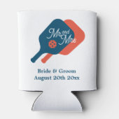 Pickleball huwelijksblik koeler. Leuke drankhouder Blikjeskoeler (Achterkant)