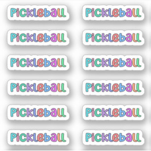 Pickleball in kleurrijke Sticker Blad/Sticker Pack