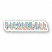 Pickleball in kleurrijke veelkleurige retro typogr