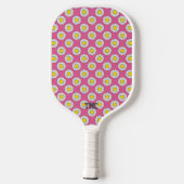 Pickleball Initialen Roze Gele Witte Dagen Haar Pickleball Paddle (Achterkant)