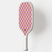 Pickleball Initialen Roze Gele Witte Dagen Haar Pickleball Paddle (Links)