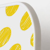 Pickleball Initialen Yellow Polka Dot Sports Pickleball Paddle (Links Detail)