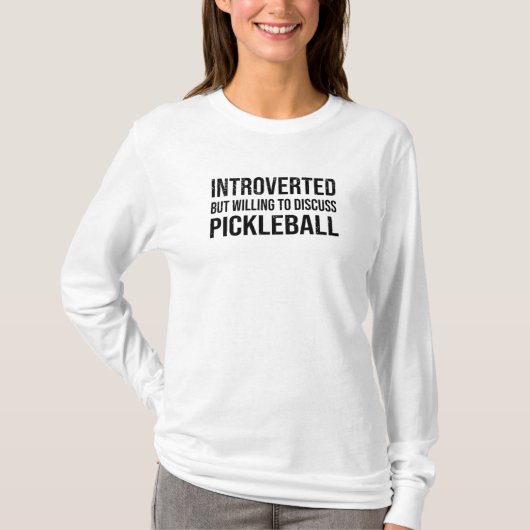 Pickleball Introvert Speelveld Player Hobby T-shirt (Voorkant)