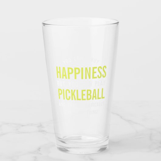 Pickleball is geluk glas (Voorkant)