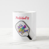 Pickleball is Geweldige koffie-Mok Grote Koffiekop (Voorkant)