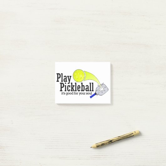 Pickleball is goed voor je ziel post-it® notes (Op bureau)