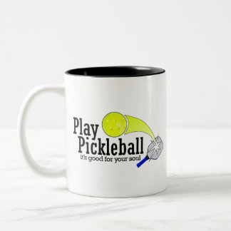 Pickleball is goed voor je ziel tweekleurige koffiemok