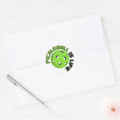 Pickleball is het leven ronde sticker (Envelop)