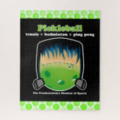 Pickleball is het monster van sport van Frankenste Legpuzzel (Verticaal)