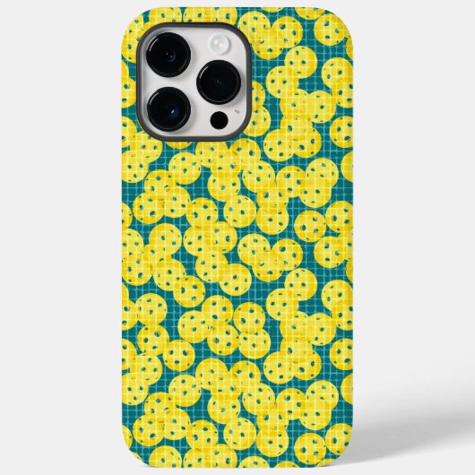 Pickleball is Leven - Geel op Teal Case-Mate iPhone Case (Achterkant)