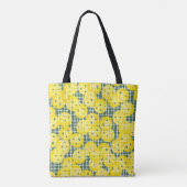 Pickleball is Life - Geel op Groen Tote Bag (Achterkant)