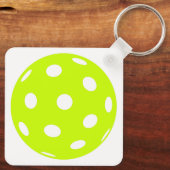 Pickleball is mijn gelukkig pleintje sleutelhanger (Achterkant)