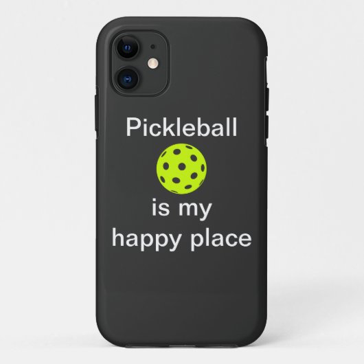 Pickleball is mijn gelukkige plaats grappig Case-Mate iPhone case (Achterkant)