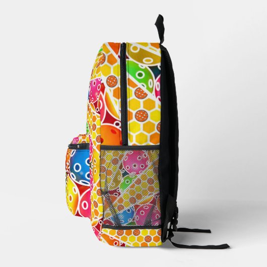 Pickleball is mijn gelukkige plek glimlachende pic bedrukte rugzak (Rechts)