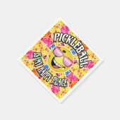 Pickleball is mijn gelukkige plek - kleurrijke gra servet (Hoek)