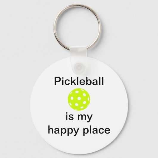 Pickleball is mijn gelukkige plek sleutelhanger (Voorkant)