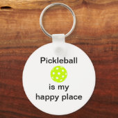 Pickleball is mijn gelukkige plek sleutelhanger (Voorkant)