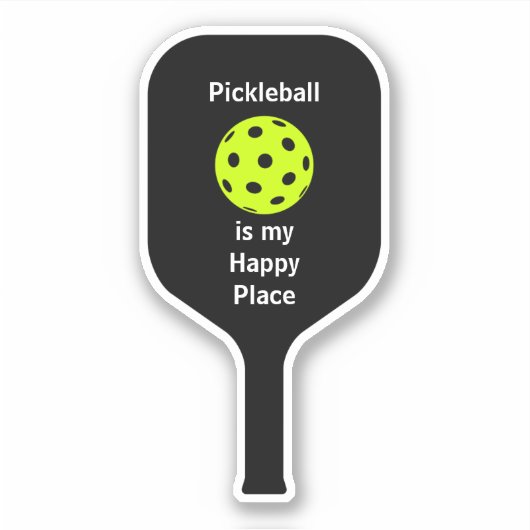 Pickleball is mijn gelukkige plek sticker (Voorkant)