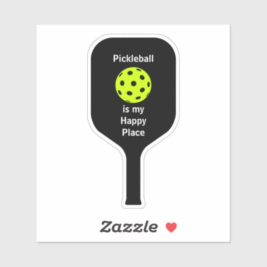Pickleball is mijn gelukkige plek sticker (Vel)