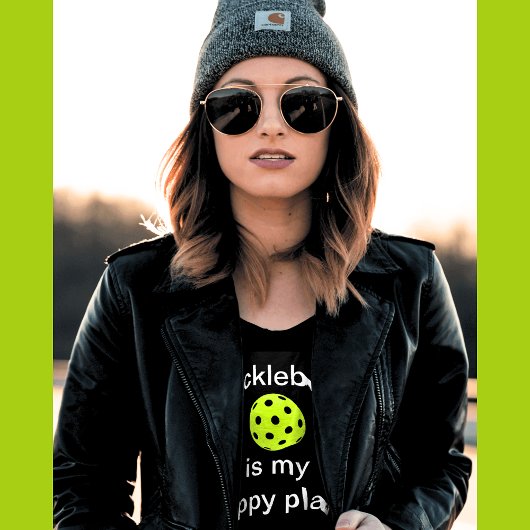 Pickleball is mijn gelukkige plek t-shirt