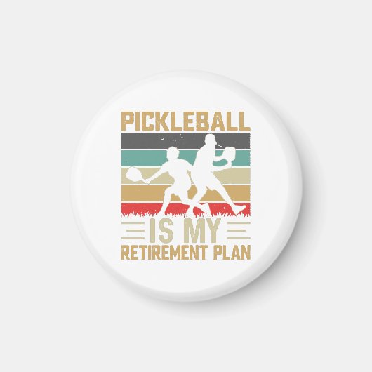 Pickleball Is Mijn Pensioenplan Grappige Picklebal Magneet (Voorkant)