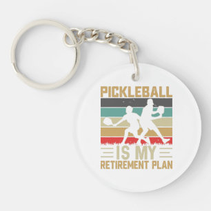 Pickleball Is Mijn Pensioenplan Grappige Picklebal Sleutelhanger