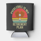 Pickleball is mijn pensioenplan Grappige  vader Blikjeskoeler (Voorkant)