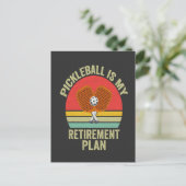 Pickleball is mijn pensioenplan Grappige  vader Briefkaart (Staand voorkant)